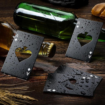 Chumia Poker Card Bottle Openers Stainless Steel Poker Card Beer Ace Bottle Cap - Image 2
