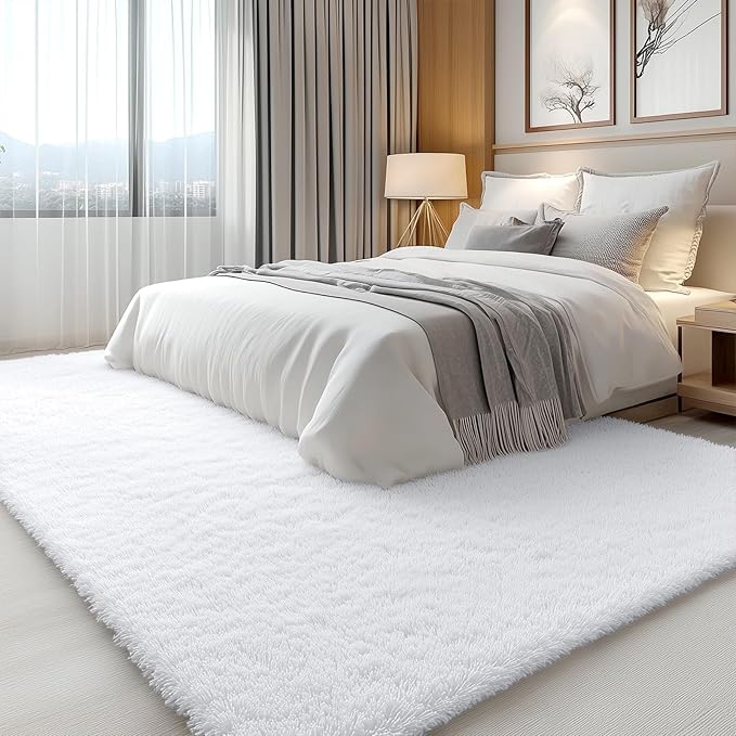 OLANLY 6x6 Area Rugs for Living Room Bedroom, Machine Washable Soft Fluffy by OLANLY