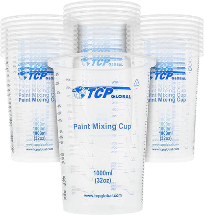 TCP Global 32 oz. Graduated Plastic Mixing Cups by TCPGlobal