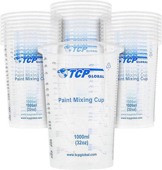 TCP Global 32 oz. Graduated Plastic Mixing Cups by TCPGlobal
