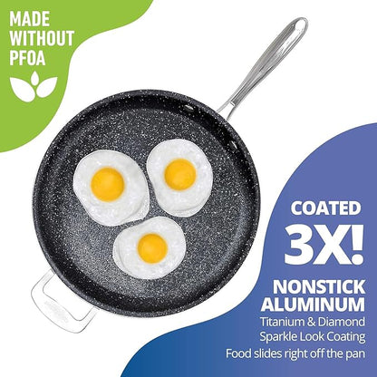 Granitestone 14 Inch Large Non stick Frying Pan - Image 4