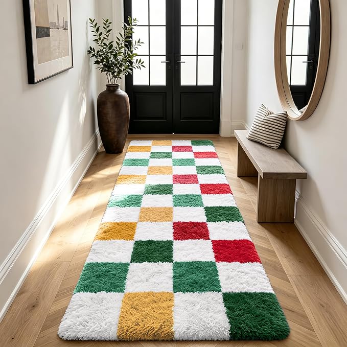 Shag Runner Rug for Bedroom Living Room 3x7 Upgrade Non-Slip Fluffy Soft - Image 4