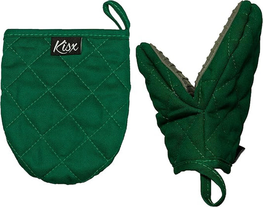Oven Mitts Heat Resistant – Mini Oven Mitts, Silicone Gloves Heat Resistant by KisxLiving