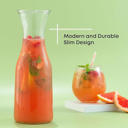 JoyJolt Glass Carafe with Lid, Iced Tea, Milk – Dishwasher Safe Beverage Drink - Image 6