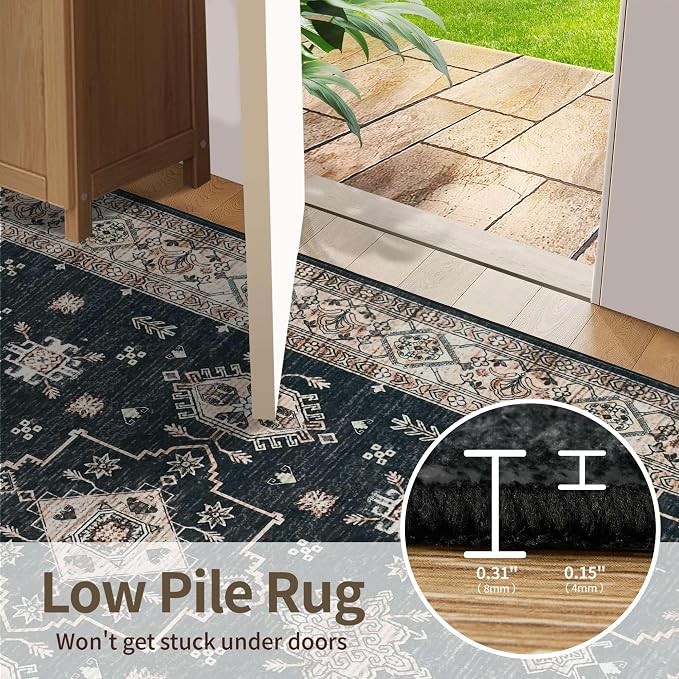 Rugxara Area Rugs for Living Room Bedroom, Washable Rug, Non Slip & Low Pile - Image 7