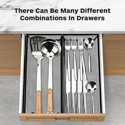Smgmg Silverware Drawer Organizer, 2 Pack 14.7" X 6.1" X 2" Utensil Organizer - Image 5