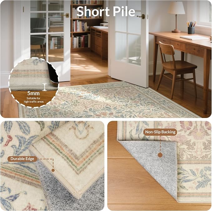 GENIMO 2x3 Washable Small Entryway Rug, Non-Slip Front Door Mat - Image 5