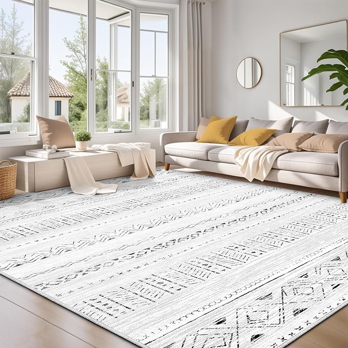 cotiled 10x14 Area Rugs Living Room Rug: Washable Boho Rugs by COTILED