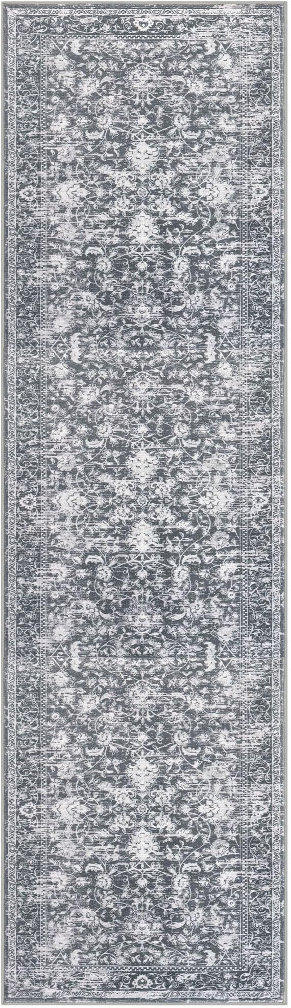 KILOCOCO Hallway Runner 2x7 Rug Runner Printed Vintage Floral Washable Kitchen - Image 9