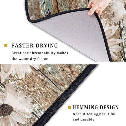 Giwawa Rustic Daisy Board Dish Drying Mat - Image 3