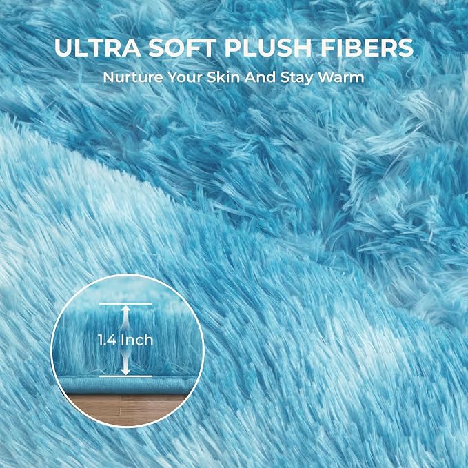 Litanika 6x9 Fluffy Shag Faux Fur Area Rug - Image 5