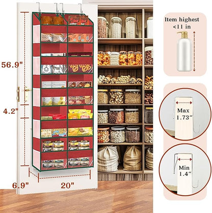 Christmas Over The Door Organizer 5 Tiers, Extra Large Behind Door Storage of - Image 3
