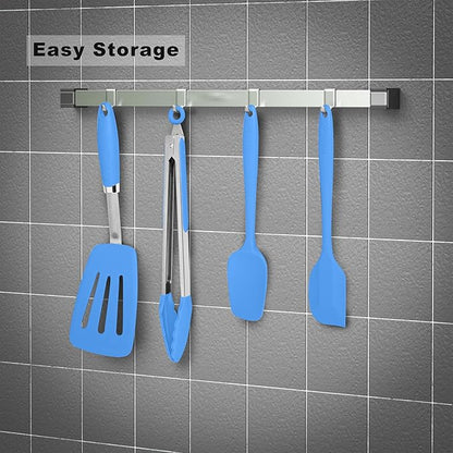 Silicone Spatulas Set Turners Tongs Cooking Utensils Set High Heat Resistant - Image 4