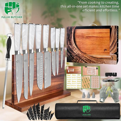 FULLHI 15pcs Japanese Knife Set - Image 8