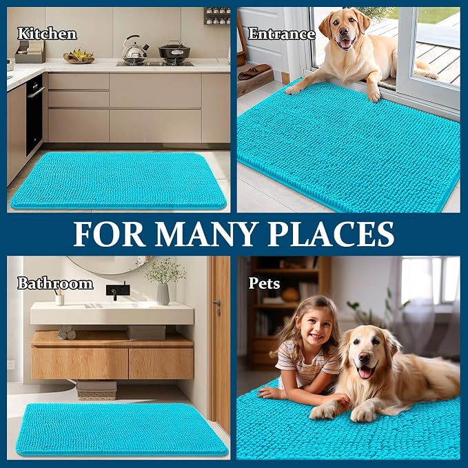 OLANLY Dog Door Mat for Muddy Paws 47x32, Absorbs Moisture and Dirt, Absorbent - Image 8