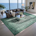 Washable Rugs 8x10 Area Rugs for Living Room- Vintage Green Rugs for Bedroom by Lbris