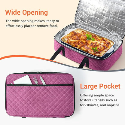 Insulated Casserole Carrier Portable Food Tote - Image 5