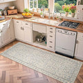jinchan Zenith Floral Runner Rug 2x5 Washable Kitchen Runner Non-Slip Low-Pile by JINCHAN
