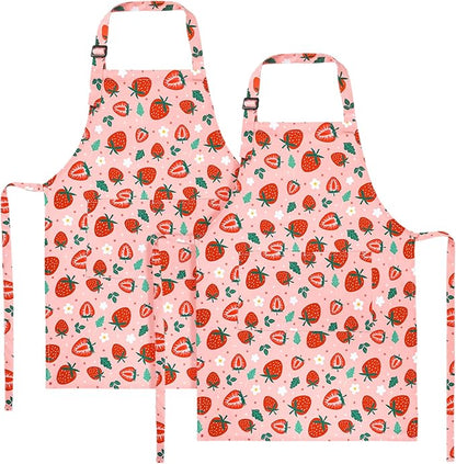 2 Pack Kids Apron, Cute Cooking Aprons, Waterproof Art Apron by XLSXEXCL