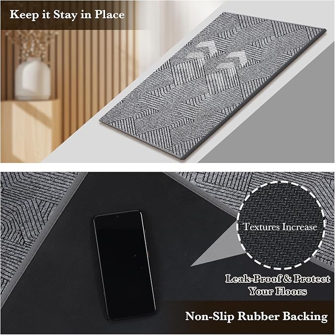 Indoor Door Mat 36"x59" Large, Low-Profile Welcome Front Door Mat Indoor - Image 5