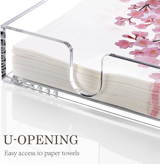 DINGHUO Acrylic Napkin Holder, Indoor & Outdoor, Bathroom Vanity - Image 8
