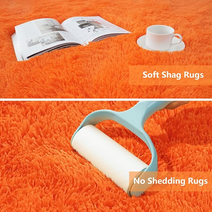 Shag Runner Rug for Bedroom Living Room 2x6 Upgrade Non-Slip Fluffy Soft - Image 5