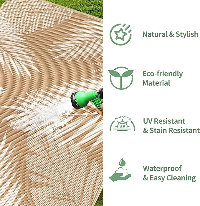 GENIMO Outdoor Rug 8' x 10' Waterproof - Image 6