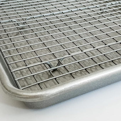USA Pan Jelly Roll Baking Pan and Bakeable Cooling Rack, Nonstick Commercial - Image 3