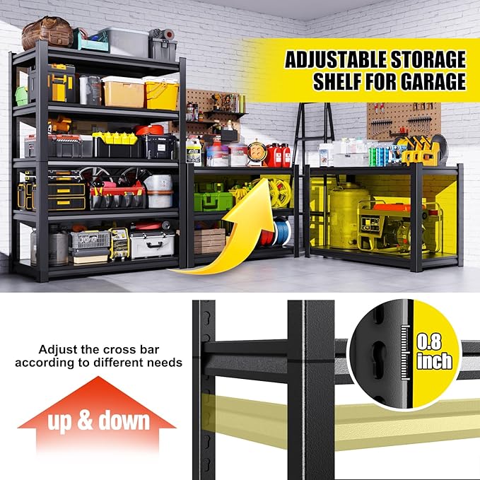 2 Pack 5-Tier Garage Shelving - Image 6