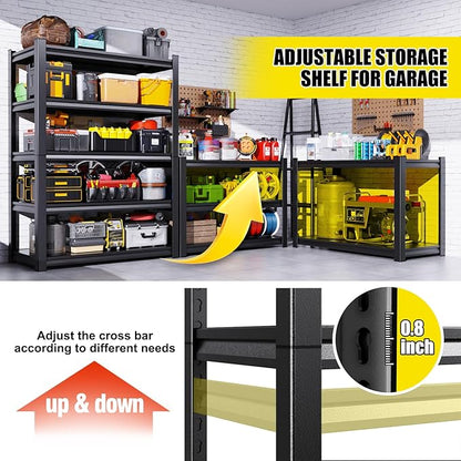 Set of 4 All Metal Garage Shelving - Image 4
