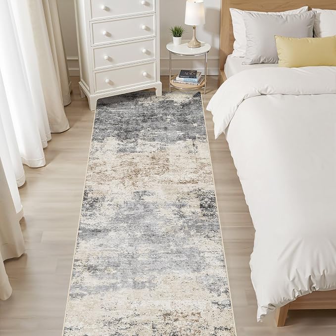 Runner Rug Kitchen Washable Rugs: 3x8 Non-Slip Abstract Soft Modern Stain - Image 6