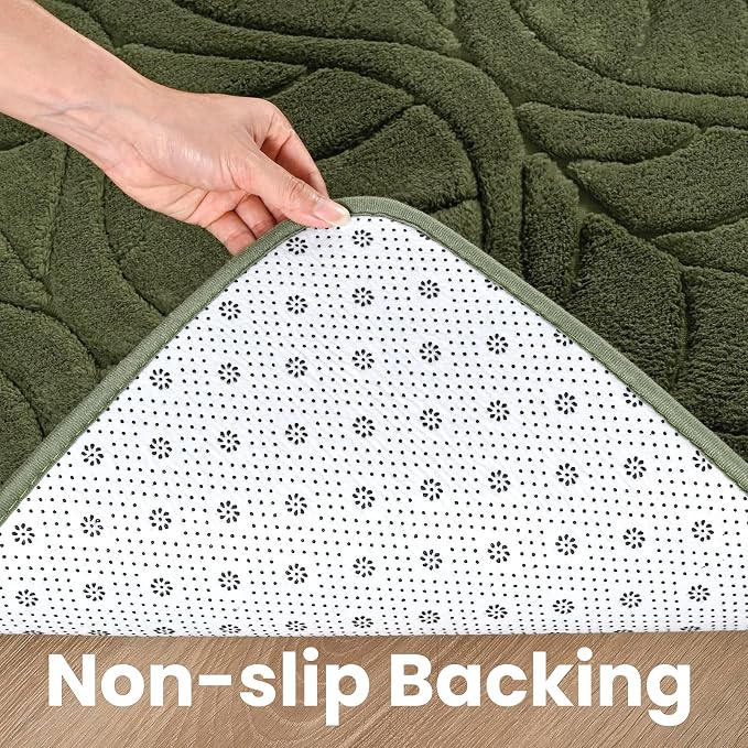 Macgace 5x7 Green Area Rug, Soft Shag Carpet, Washable Living Room Rugs - Image 7