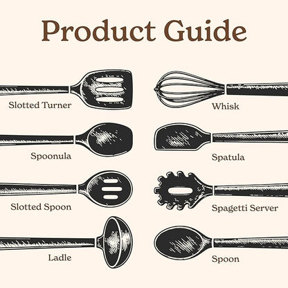 Country Kitchen Non Stick Silicone Utensil Set - Image 3