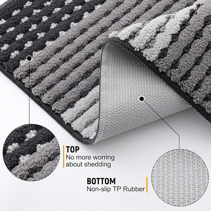 Kitinjoy Indoor Outdoor Door Mat, 71x24 Non-Slip Absorbent Dirt Trapper - Image 3