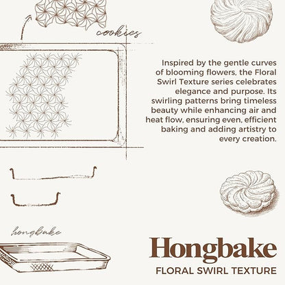 HONGBAKE Nonstick Baking Sheet Pan Set of 3, Cookie Sheets - Image 3