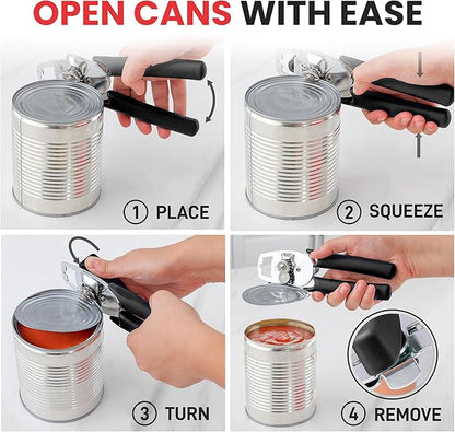 Zulay Kitchen Heavy Duty Stainless Steel Manual Can Opener – Ergonomic Soft - Image 6