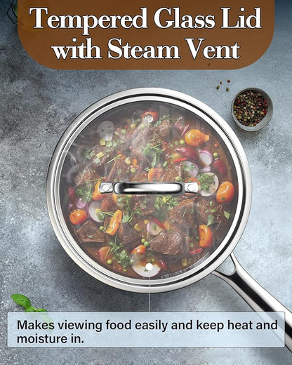 Cook N Home Stainless Steel Sauce Pan - Image 6