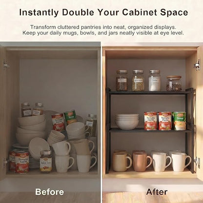 Set of 2 Cabinet Organizers 12.6''W 44 LBS Load Capacity Heavy Duty Kitchen - Image 4