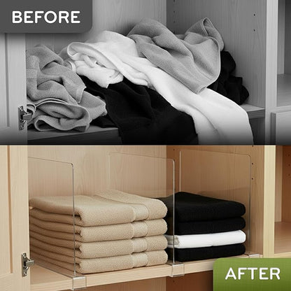 Acrylic Shelf Dividers for Closet Organization, and Books Organization - Image 6