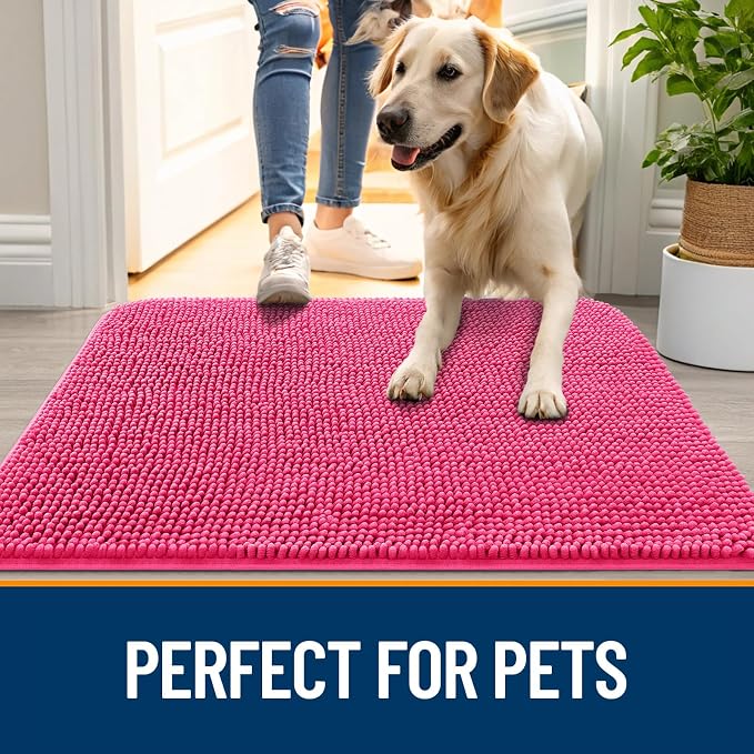 OLANLY Dog Door Mat for Muddy Paws 47x24, Absorbs Moisture and Dirt, Absorbent - Image 6