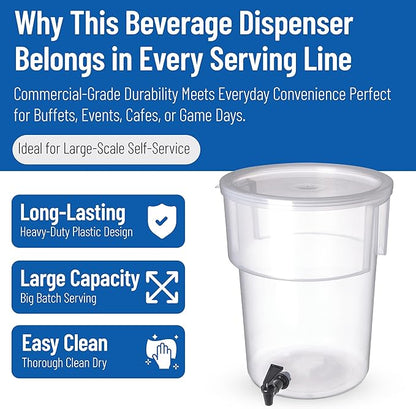 Carlisle FoodService Products Round Beverage Dispenser Drink Dispenser - Image 3