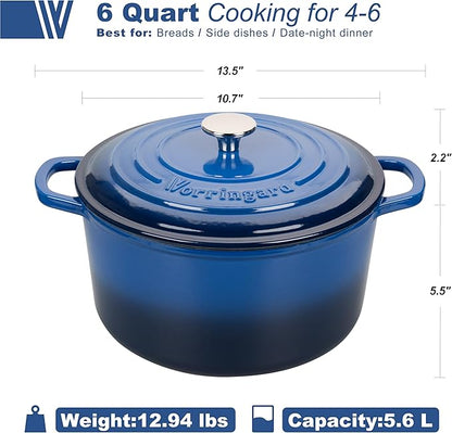 VORRINGARD Enameled Cast Iron Dutch Oven Pot - Image 2