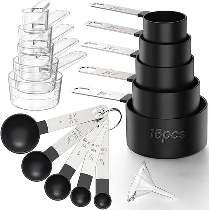 16PCS Measuring Cups and Spoons Set, Measuring Spoon Set by CreateHarmonyWithYourPet