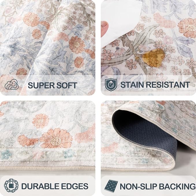 Washable 2' x 6' Runners for Hallways, Non Slip Long Floor Runner for Kitchen - Image 7