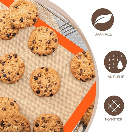Silicone Baking Mat Set, Reusable Baking Mat, Food Safe Silicone Mats - Image 3