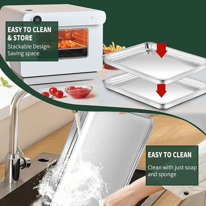 CEKEE 4 PCs Small Baking Sheet - Image 6