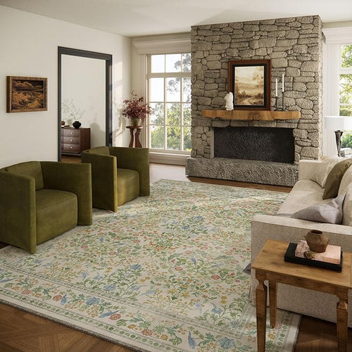 8x10 Area Rugs for Living Room: Washable Bedroom Rug Stain Resistant Non Slip by palohom