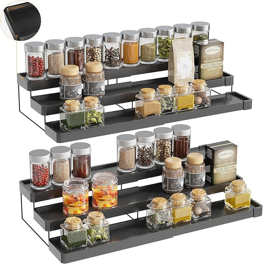 2 Pack Expandable Spice Rack Organizer by invocoo
