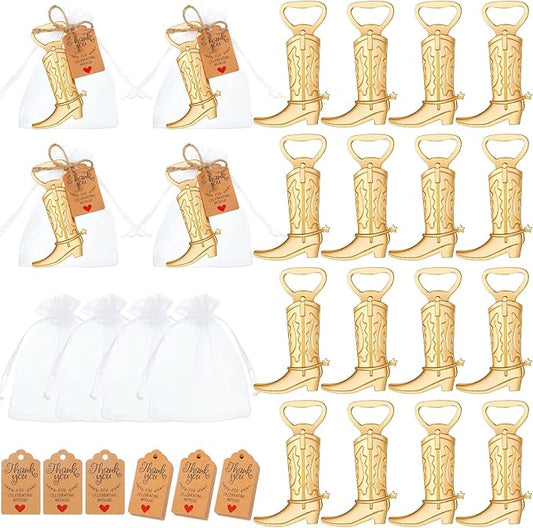 Meanplan 99 Pcs Cowboy Boot Bottle Opener Set Cowgirl Western Derby Wedding by Meanplan