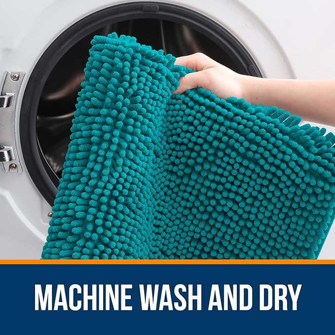 OLANLY Large Bathroom Rugs 70x46, Extra Soft Absorbent Chenille Bath Rugs - Image 5